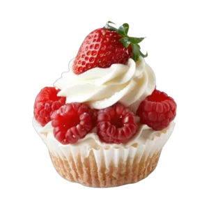 Cupcake de Fresa con Crema